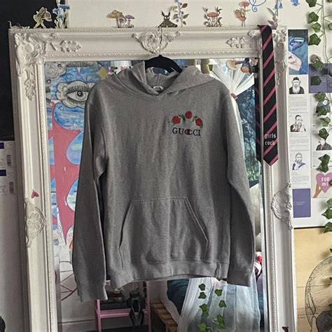 gucci crewneck gray|gucci oversized hoodie.